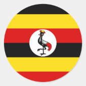 Flagge Ugandas Runder Aufkleber (Vorderseite)