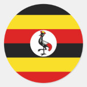 Flagge Ugandas Runder Aufkleber (Vorderseite)