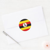 Flagge Ugandas Runder Aufkleber (Umschlag)