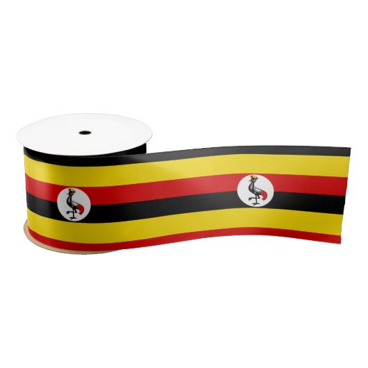 Flagge Ugandas Satinband (Spule)