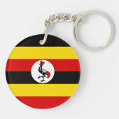 Flagge Ugandas Schlüsselanhänger (Rückseite)