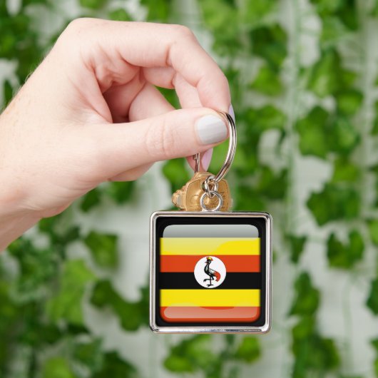 Flagge Ugandas Schlüsselanhänger (Hand)