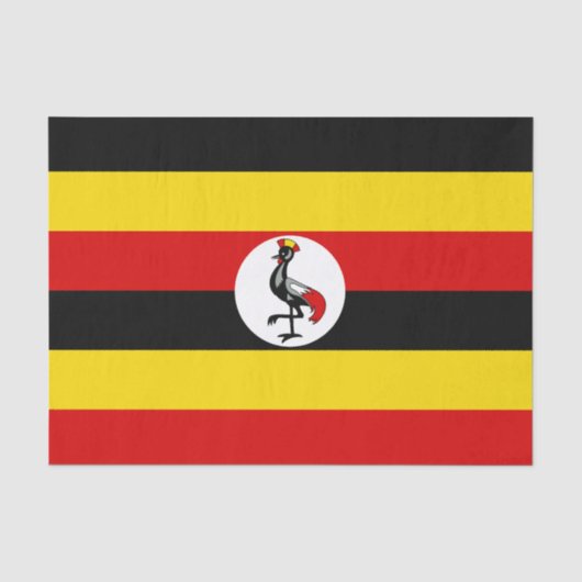 Flagge Ugandas Seidenpapier (Vorderseite)