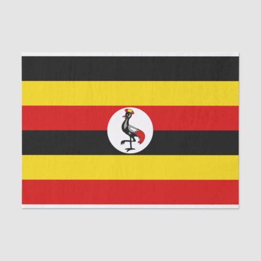 Flagge Ugandas Seidenpapier (Vorderseite)