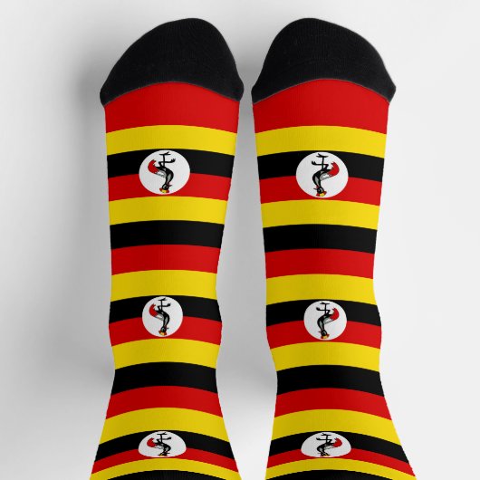Flagge Ugandas Socken (Oben)