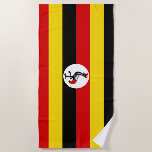Flagge Ugandas Strandtuch (Vorderseite)