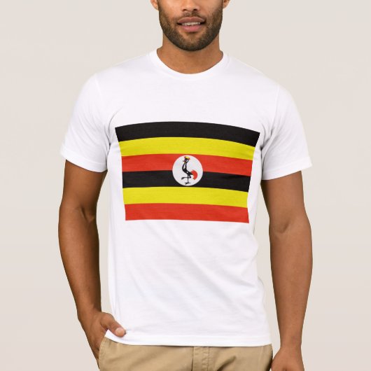 Flagge Ugandas T-Shirt (Vorderseite)