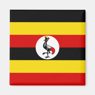 Flagge Ugandas (Uganda) Magnet