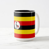 Flagge Ugandas Zweifarbige Tasse (VorderseiteRechts)
