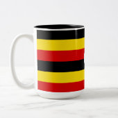 Flagge Ugandas Zweifarbige Tasse (Links)