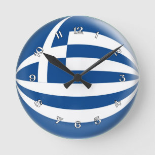 Flagge Uhr-Griechenlands griechischer Runde Wanduhr