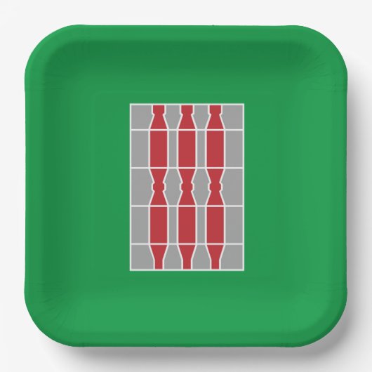 Flagge Umbriens (Italien) Pappteller (Vorderseite)