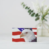 Flagge und Adler Visitenkarte (Stehend Vorderseite)