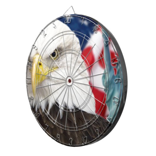 Flagge- und Adlerfreiheitsstatue Dartscheibe (Vorderseite rechts)
