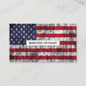 Flagge UND amerikanische Flagge Visitenkarte (Rückseite)