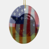 Flagge und Cannon-Ornament Keramikornament (Rechts)