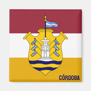 Flagge und Kakao von Córdoba - Stadt, Argentinien Magnet