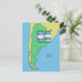 Flagge und Karte Argentiniens (Stehend Vorderseite)