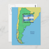 Flagge und Karte Argentiniens (Vorne/Hinten)