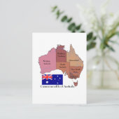 Flagge und Karte Australiens (Stehend Vorderseite)