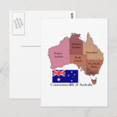 Flagge und Karte Australiens (Vorne/Hinten)