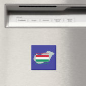 Flagge und Karte Ungarn Magnet (In Situ (Geschirrspüler))