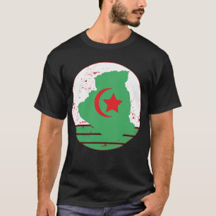 Flagge und Karte von Algerien T-Shirt