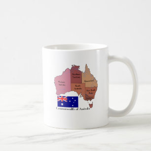 Flagge und Karte von Australien Kaffeetasse