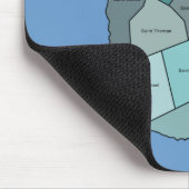 Flagge und Karte von Barbados Mousepad (Ecke)