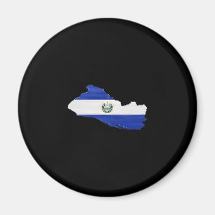 Flagge und Karte von El Salvador Magnet