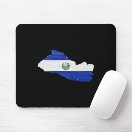 Flagge und Karte von El Salvador Mousepad (Mit Mouse)