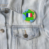 Flagge und Karte von Frankreich Button (Beispiel)