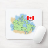 Flagge und Karte von Kanada Mousepad (Mit Mouse)