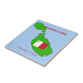 Flagge und Karte von Malta Fliese (Seite)