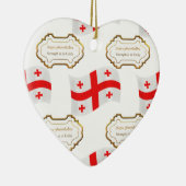 Flagge und Motto von Georgia Keramik Ornament (Rechts)