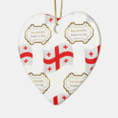 Flagge und Motto von Georgia Keramik Ornament (Links)