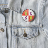 Flagge und Schild von Kastilien Und Leon Button (Beispiel)