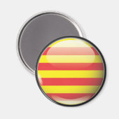 Flagge und Schild von Katalonien Magnet (Vorderseite/Rückseite)
