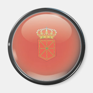 Flagge und Schild von Navarra Magnet