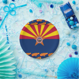 Flagge und Siegel von Arizona, Flagge von Arizona Pappteller