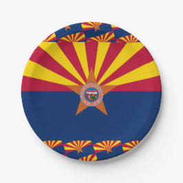 Flagge und Siegel von Arizona, Flagge von Arizona Pappteller