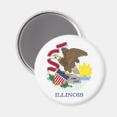 Flagge und Siegel von Illinois Magnet (Vorderseite/Rückseite)