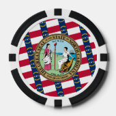 Flagge und Siegel von North Carolinian, North Caro Pokerchips (Vorderseite)