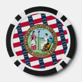 Flagge und Siegel von North Carolinian, North Caro Pokerchips (Rückseite)
