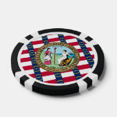 Flagge und Siegel von North Carolinian, North Caro Pokerchips (Einzeln)
