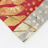 Flagge und Sonnenblumen Fleecedecke (Ecke)