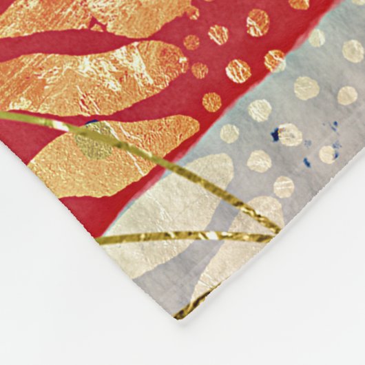 Flagge und Sonnenblumen Fleecedecke (Ecke)