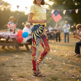 Flagge und Sonnenblumen Leggings