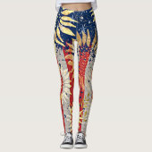 Flagge und Sonnenblumen Leggings (Vorderseite)