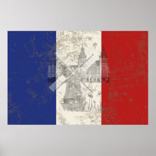 Flagge und Symbole des niederländischen ID151 Poster